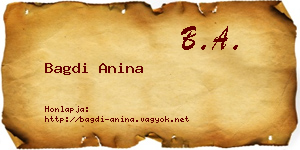 Bagdi Anina névjegykártya